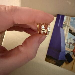 Freida Rothman Sterling silver 925 gold plated dainty hoop earrings